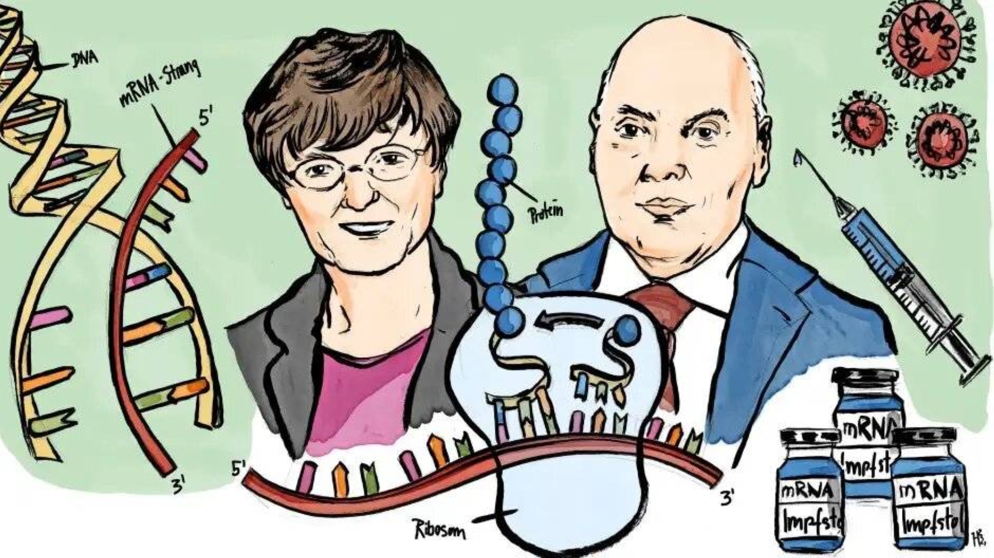 Katalin Kariko et Drew Weissman. Ph : DR