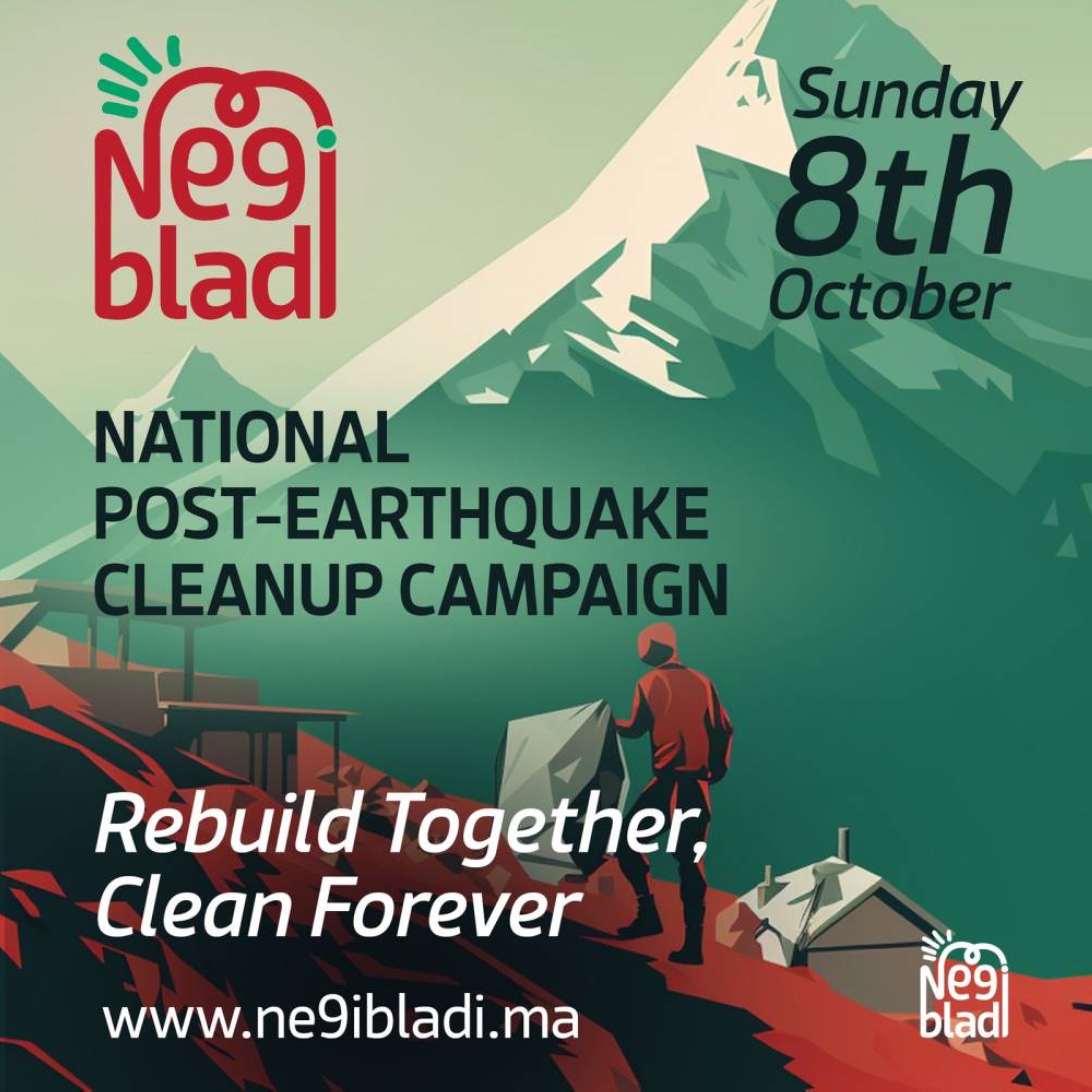 Al Haouz : opération de nettoyage post-séisme par le collectif «Ne9i Bladi»