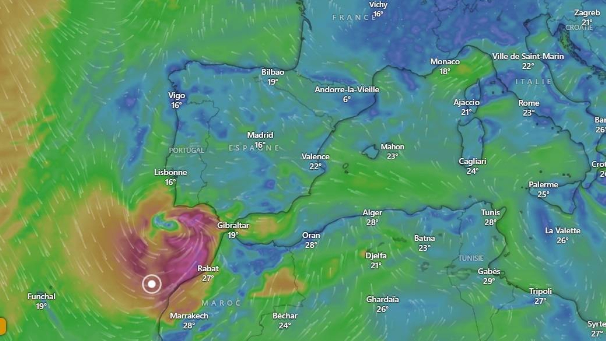 Le Maroc touché par de fortes rafales de vent provoquées par la tempête « Bernard »  