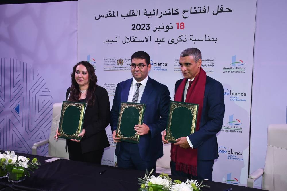 Casablanca : la Cathédrale Sacré Cœur officiellement rouverte, trois accords culturels conclus