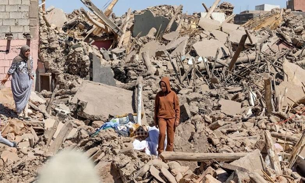 Séisme: début de l’opération de démolition des maisons endommagées et de déblaiement à Talat N'Yacoub