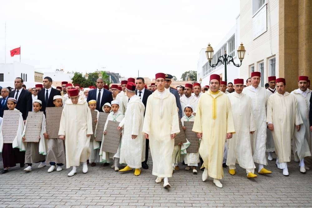 Prières rogatoires accomplies à Al-Masjid Al-Aâdam à Rabat en présence de S.A.R. le Prince Héritier Moulay El Hassan et de S.A.R. le Prince Moulay Rachid