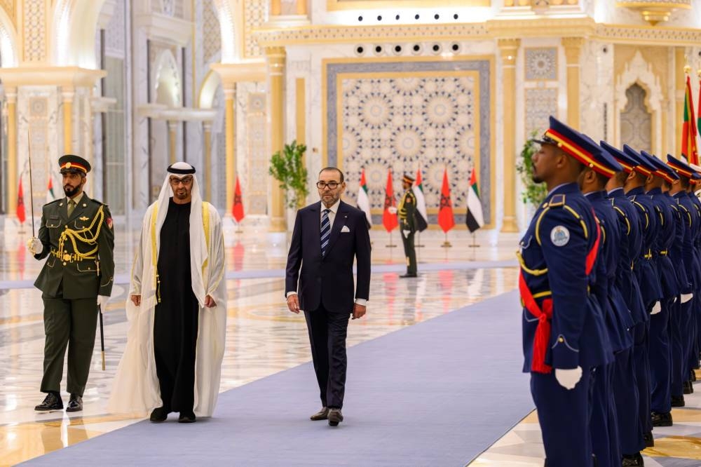 Un accueil officiel réservé à Sa Majesté le Roi Mohammed VI par le Président de l'Etat des Emirats Arabes Unis