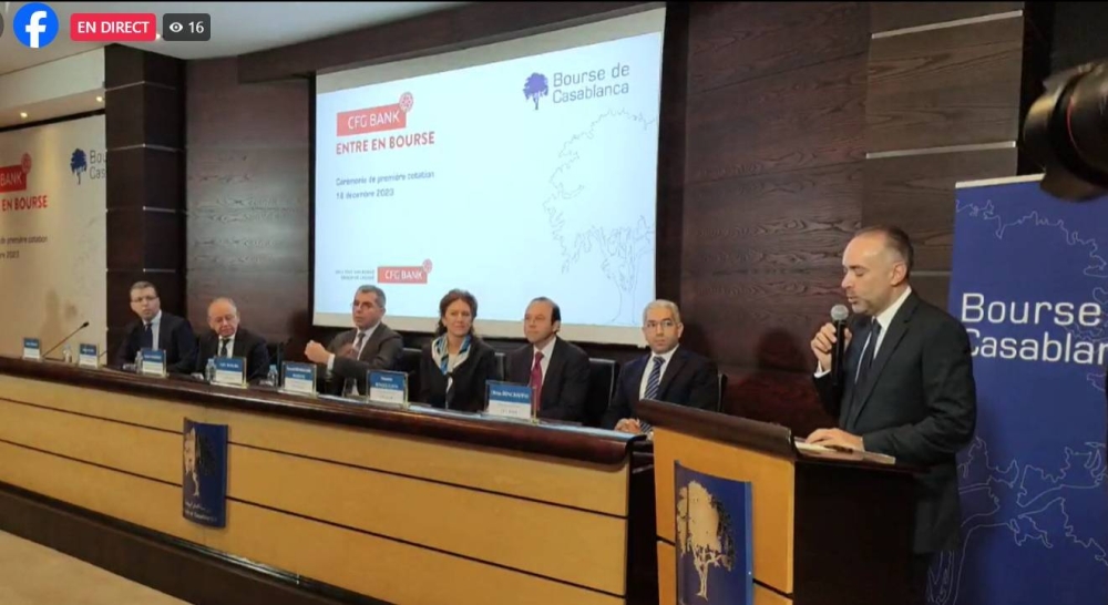 En direct de la Bourse de Casablanca : cérémonie de la première cotation de CFG Bank