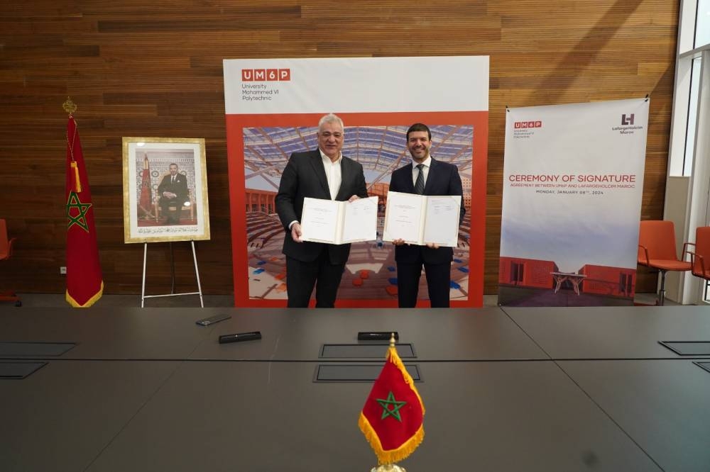 Construction écologique : LafargeHolcim Maroc et l’Université Mohammed VI Polytechnique s’allient