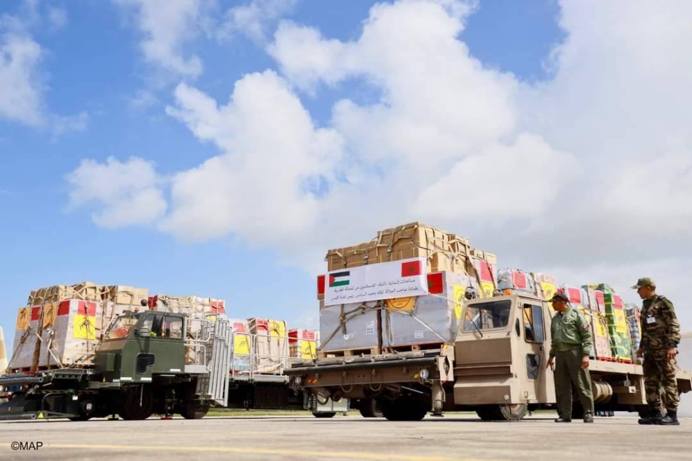 Sur Instructions Royales, déploiement d’une aide humanitaire à la population de Gaza et d’Al Qods