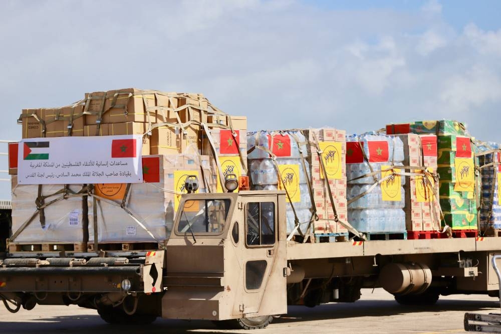 L'aide ordonnée par S.M. le Roi au profit des populations de Gaza et d'Al-Qods, une percée humanitaire par voie terrestre inédite
