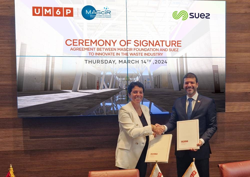 Traitement des déchets : SUEZ et MAScIR s'allient pour booster la R&D et l'innovation 
