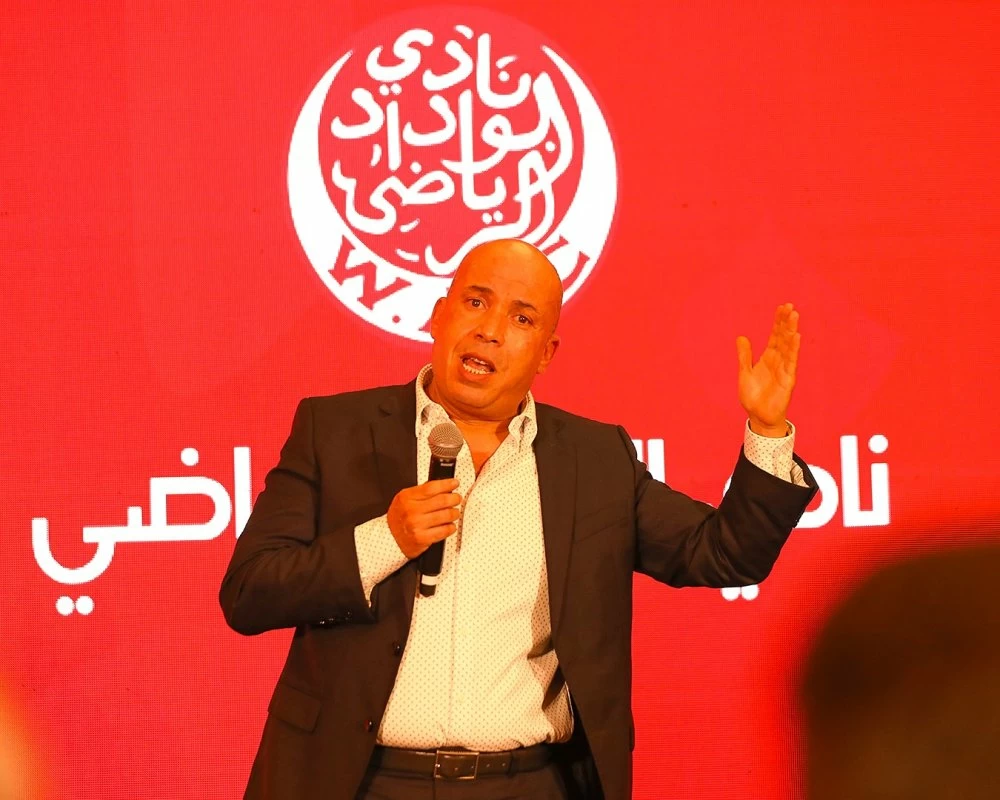 Abdelmajid El Bernaki s'exprimant lors de la dernière assemblée générale du WAC.