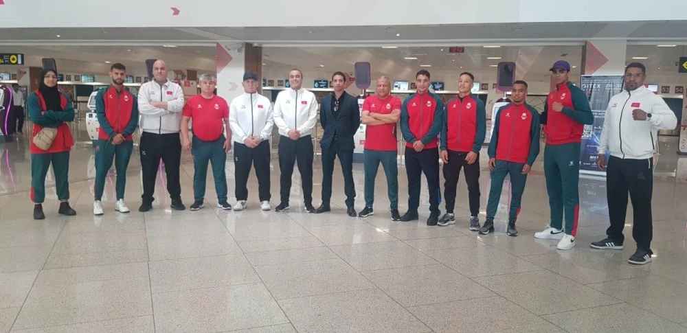 Les membres de l'équipe nationale qui participe du 26 mai au 2 juin au tournoi éliminatoire de boxe à Bangkok.