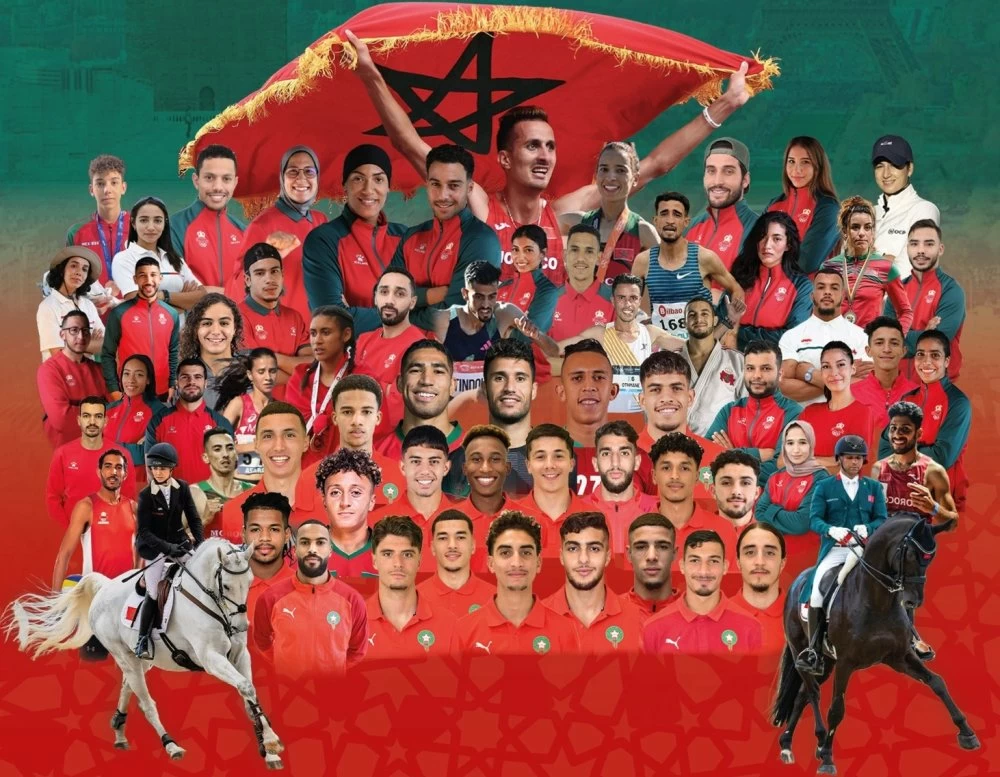 L'affiche de la délégation marocaine dévoilée par le CNOM.