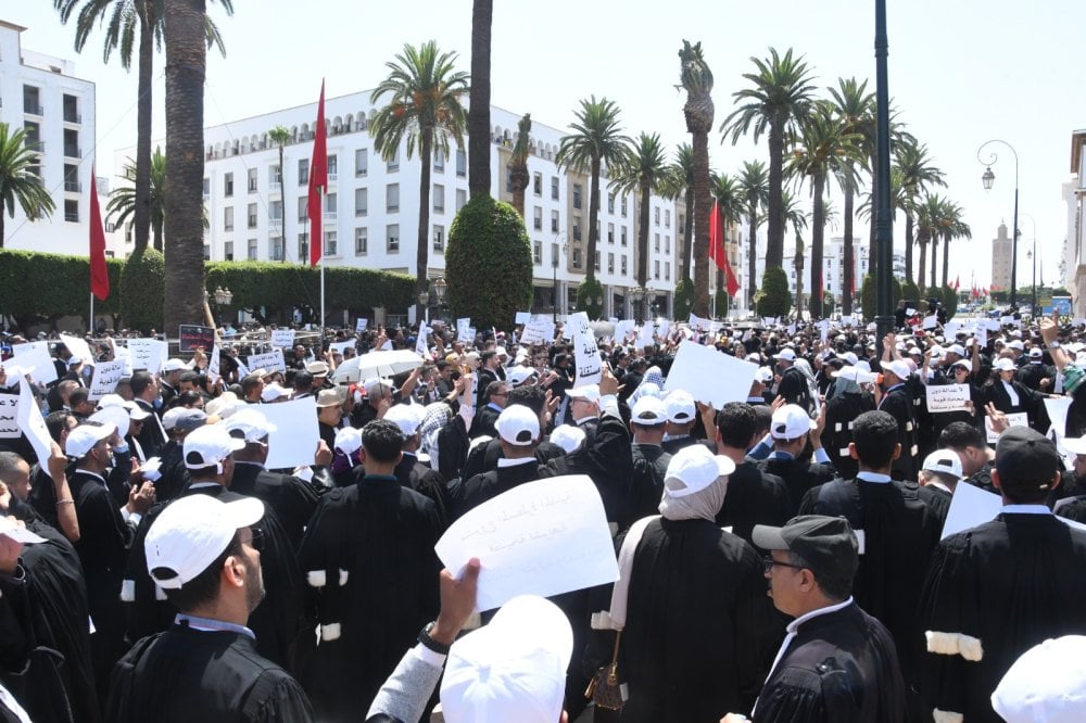 Statute Rabat Près de 800 avocats à Rabat pour manifester contre le projet de Code de ...
