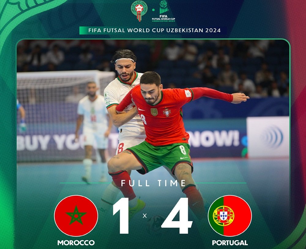 Mondial de futsal : Le Maroc s’incline face au Portugal (4-1)