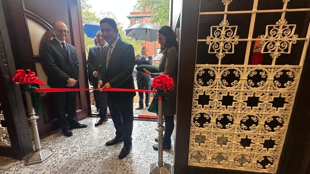 ​​​​​​​Bourita inaugure la section consulaire de l'ambassade du Maroc à Washington après sa rénovation