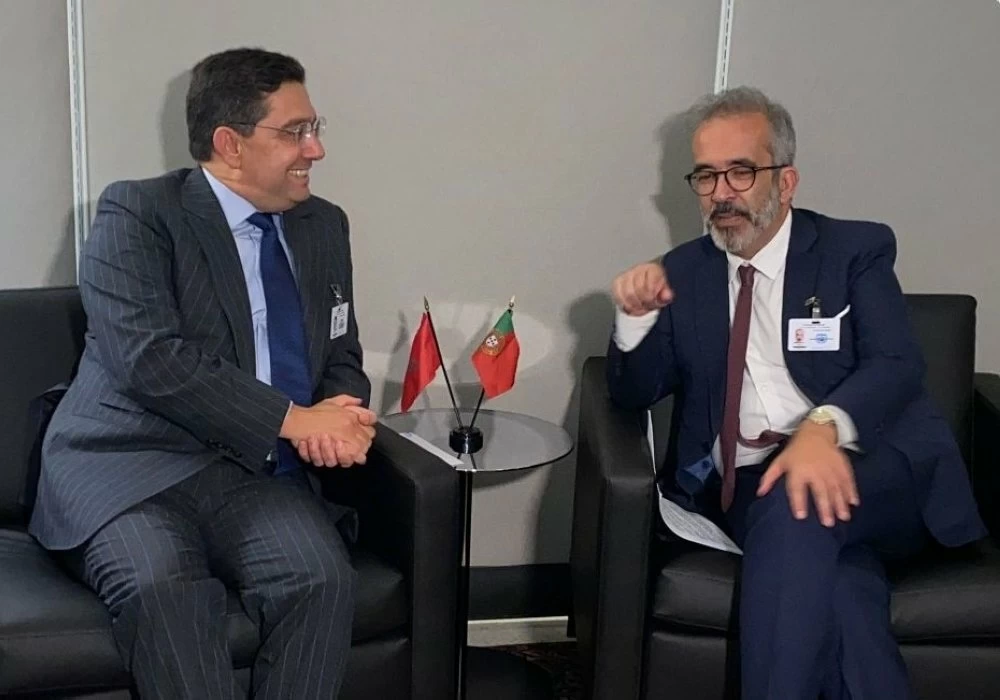 Le ministre des Affaires étrangères, Nasser Bourita et son homologue portugais, Paulo Rangel.