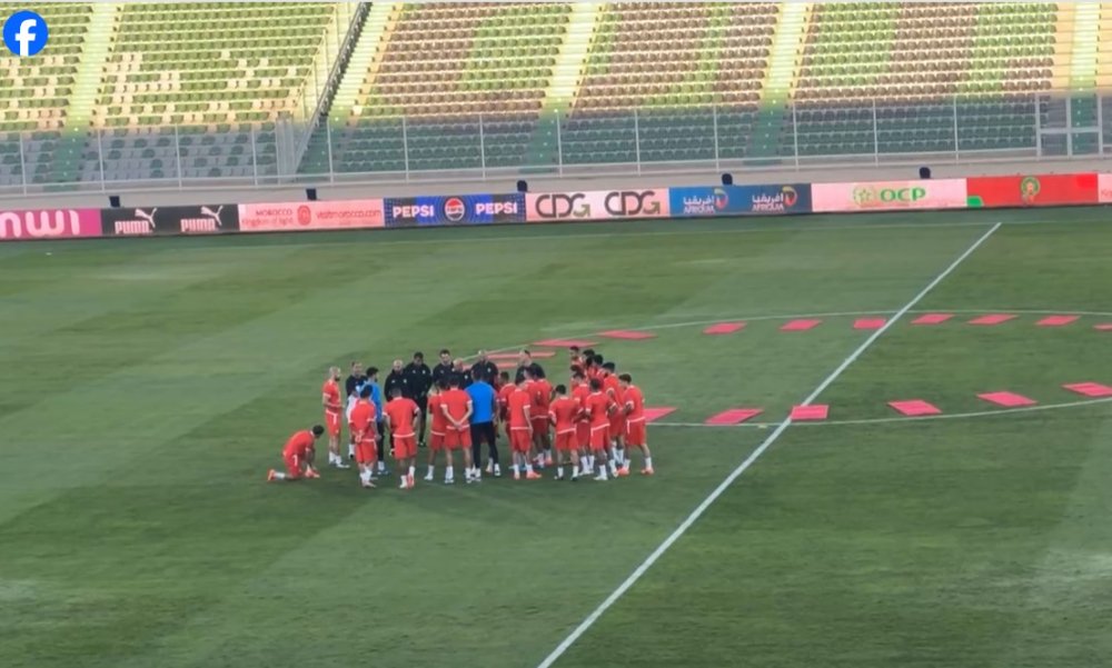 Maroc-Centrafrique : séance d'entraînement des Lions de l'Atlas