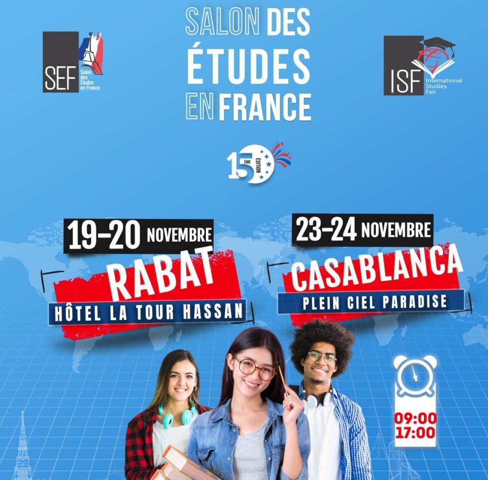 Le Salon des Études en France organise sa 15ème édition à Rabat et Casablanca