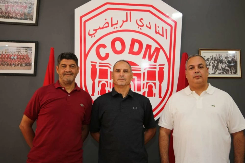 Abdelhay Ben Soltane (au milieu) au moment de sa présentation par les dirigeants du CODM en juin dernier.