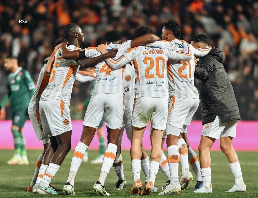 Le joie des joueurs de la RSB après leur victoire sur le Raja de Casablanca.