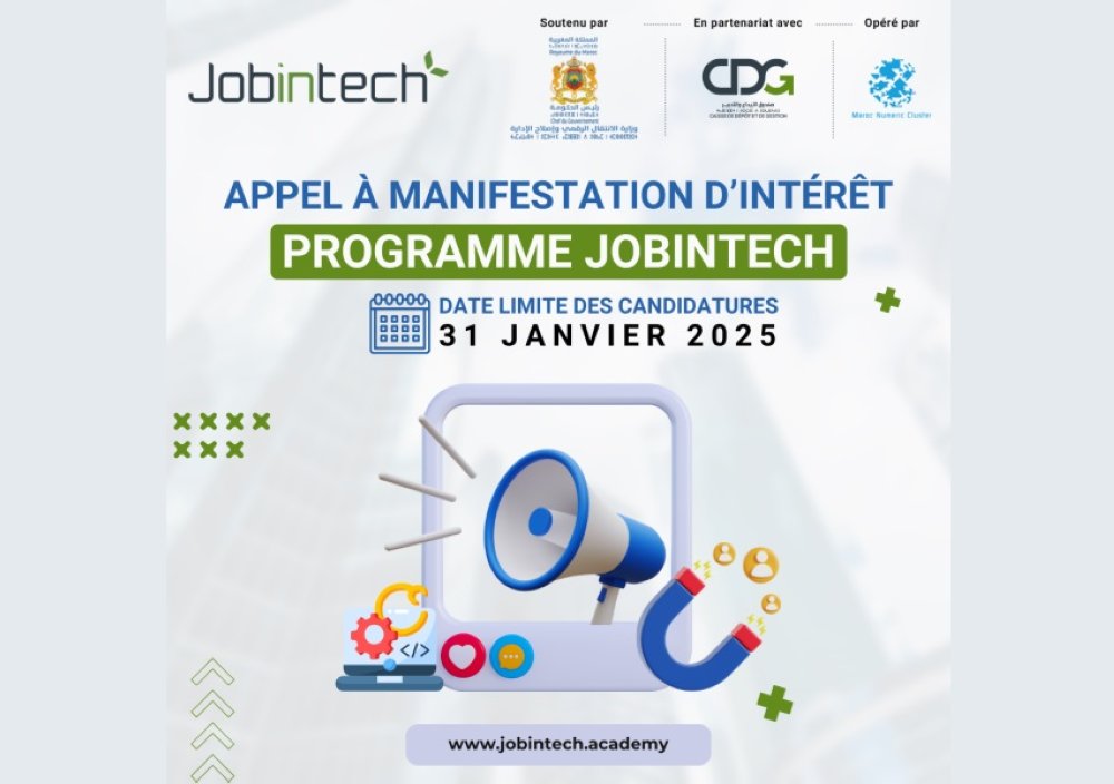 Formation de talents numériques : lancement d'un AMI pour le programme JobInTech