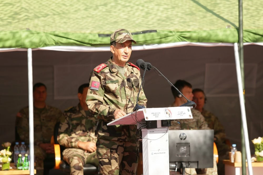 Le Général de Corps d’Armée Mohammed Berrid, Inspecteur Général des FAR et Commandant la Zone Sud. 