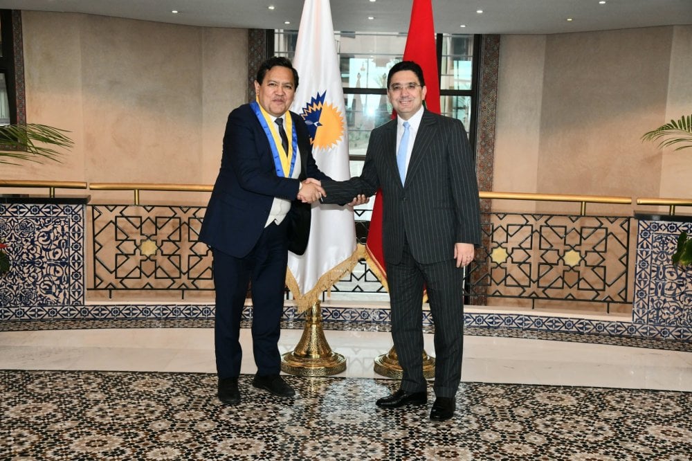 Nasser Bourita reçoit le président du Parlement andin, Gustavo Pacheco Villar