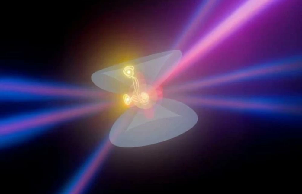 Illustration du mélange à quatre ondes de rayons X, une technique révélant les interactions entre électrons...
