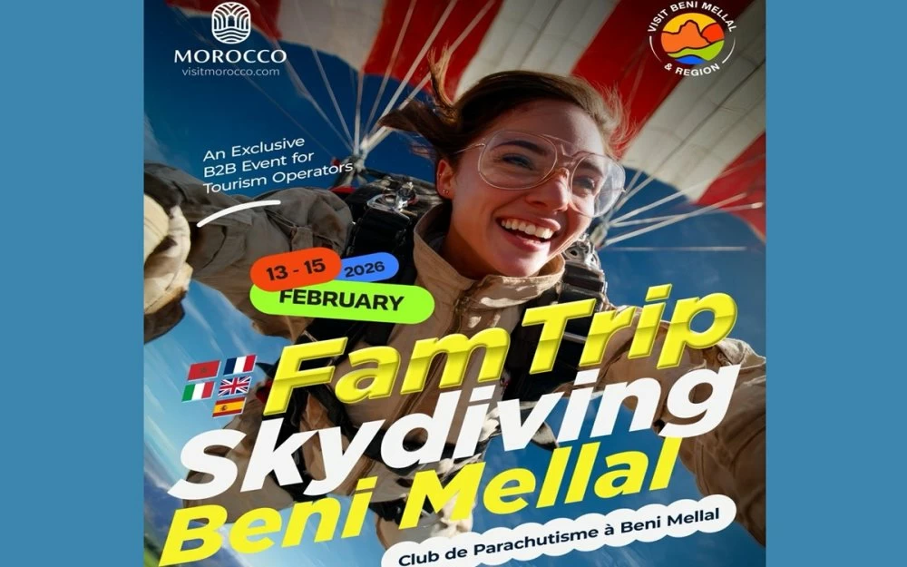 Béni Mellal mise sur le parachutisme pour renforcer son positionnement dans le tourisme d’aventure