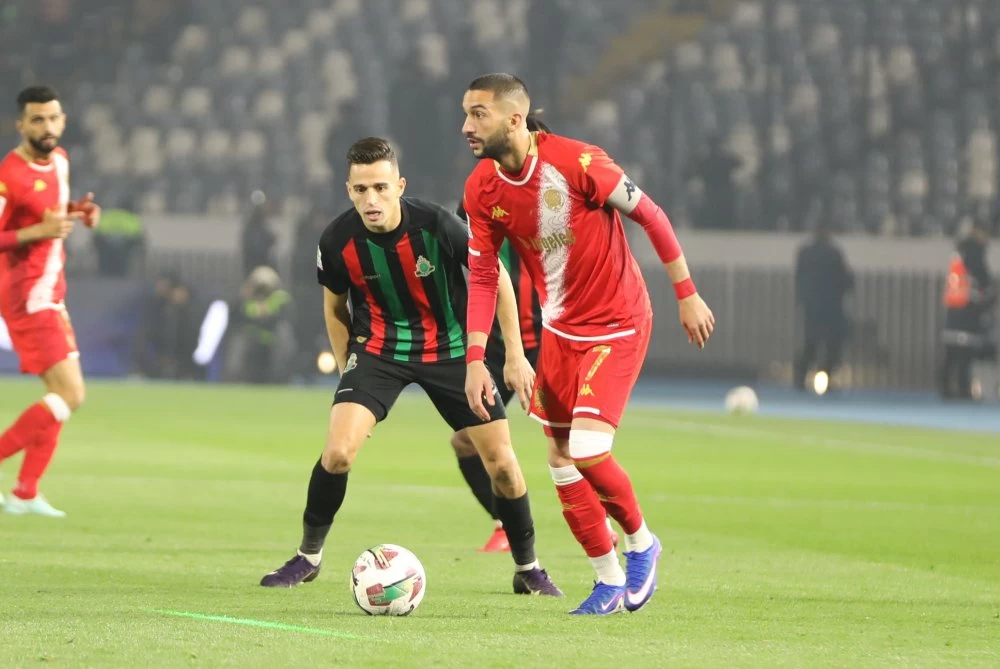 Hakim Ziyech a planté un des plus beaux buts de la saison face à l'AS FAR. Ph. Seddik