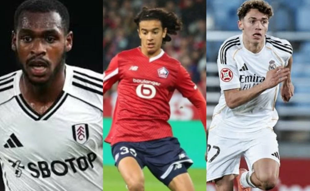 Issa Diop, Ayyoub Bouaddi et Thiago Pitarch.