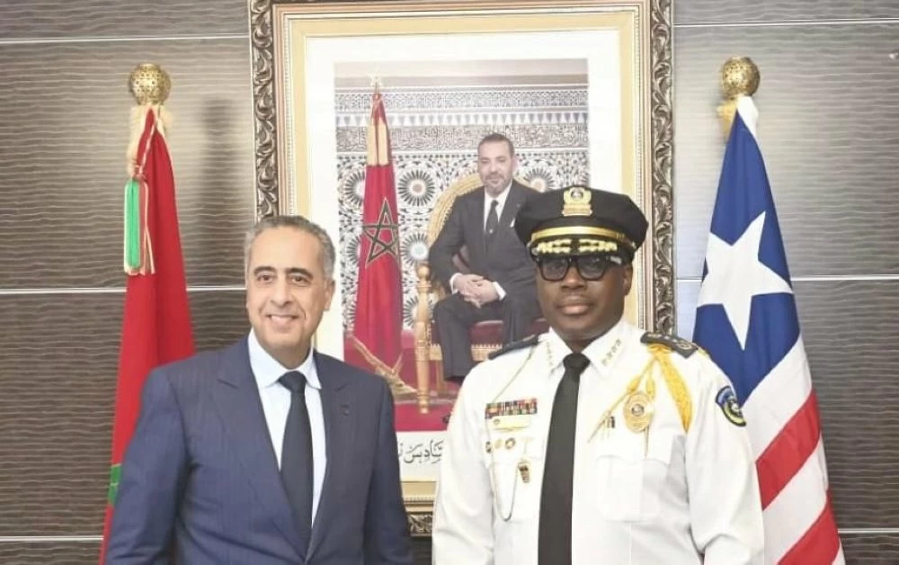 Hammouchi reçoit l'Inspecteur général de la Police de la République du Libéria