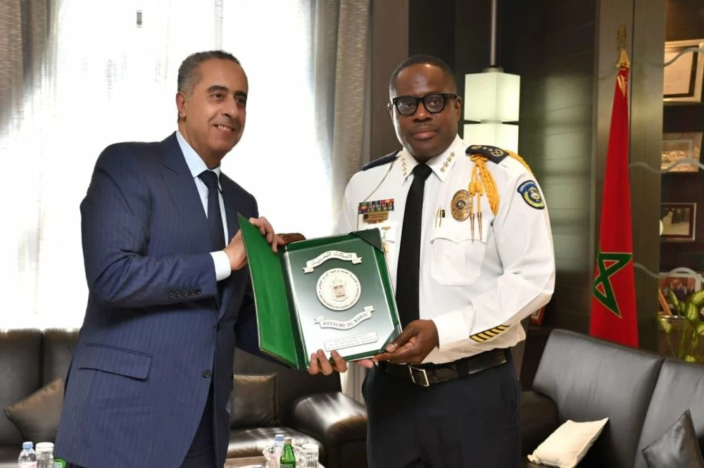 Hammouchi reçoit l'Inspecteur général de la Police de la République du Libéria
