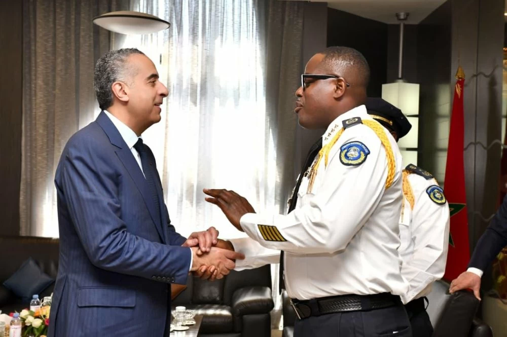 Hammouchi reçoit l'Inspecteur général de la Police de la République du Libéria