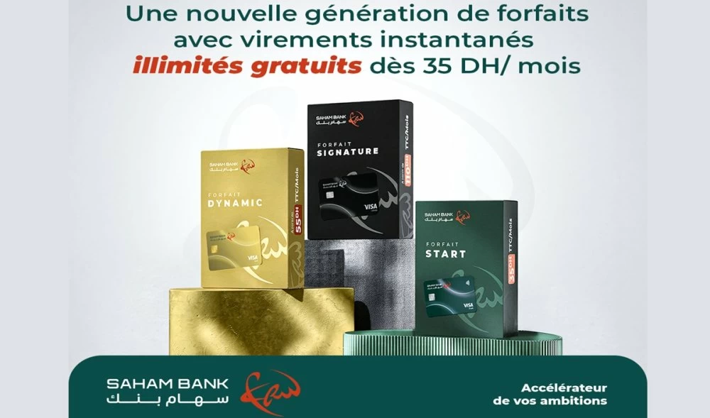 Saham Bank généralise la gratuité des virements classiques et instantanés, en illimité, dès le forfait mensuel à 35 dirhams