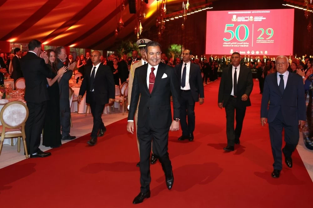 S.A.R. le Prince Moulay Rachid préside le dîner de gala offert par S.M. le Roi à l'occasion de la 50e édition du Trophée Hassan II de golf et de la 29e édition de la Coupe Lalla Meryem