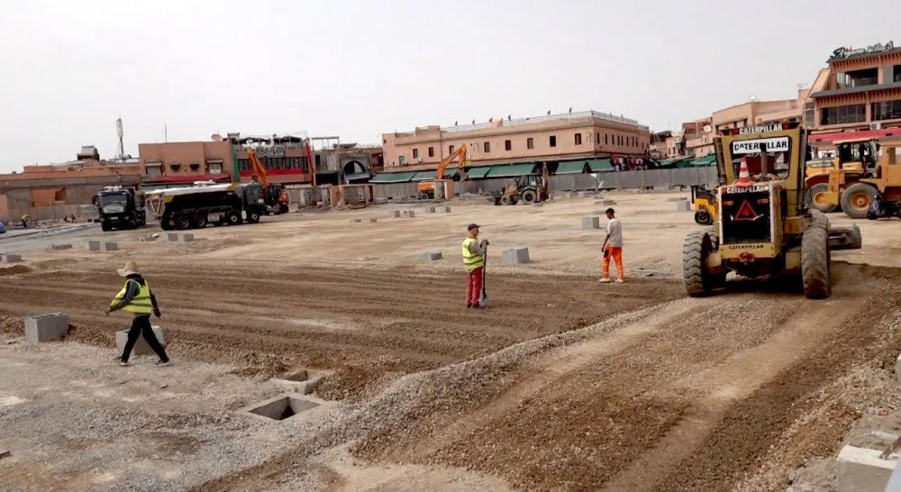 Marrakech : les travaux de rénovation de Jemaa El-Fna en phase finale