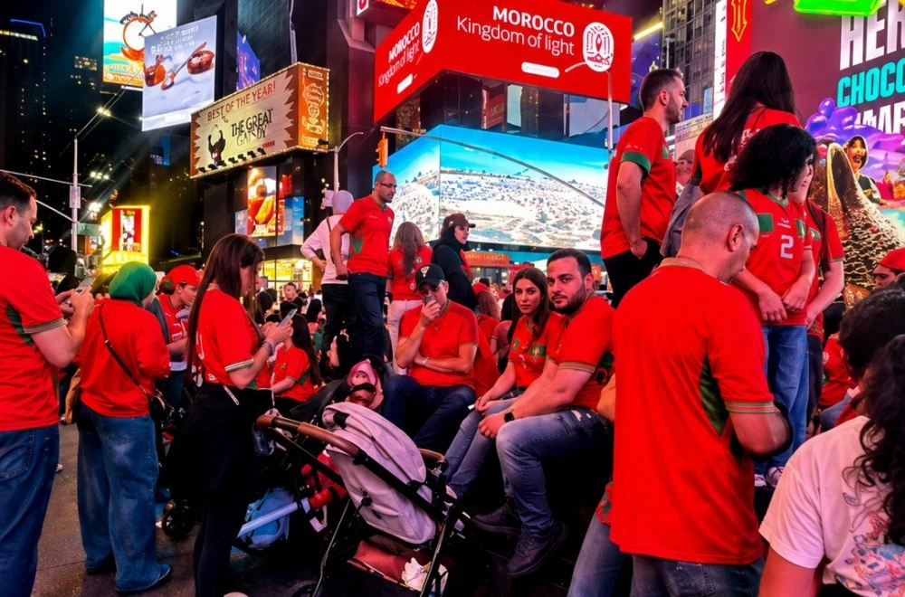 Mondial 2026 : Times Square se pare de rouge et de vert avant le choc Maroc-Brésil