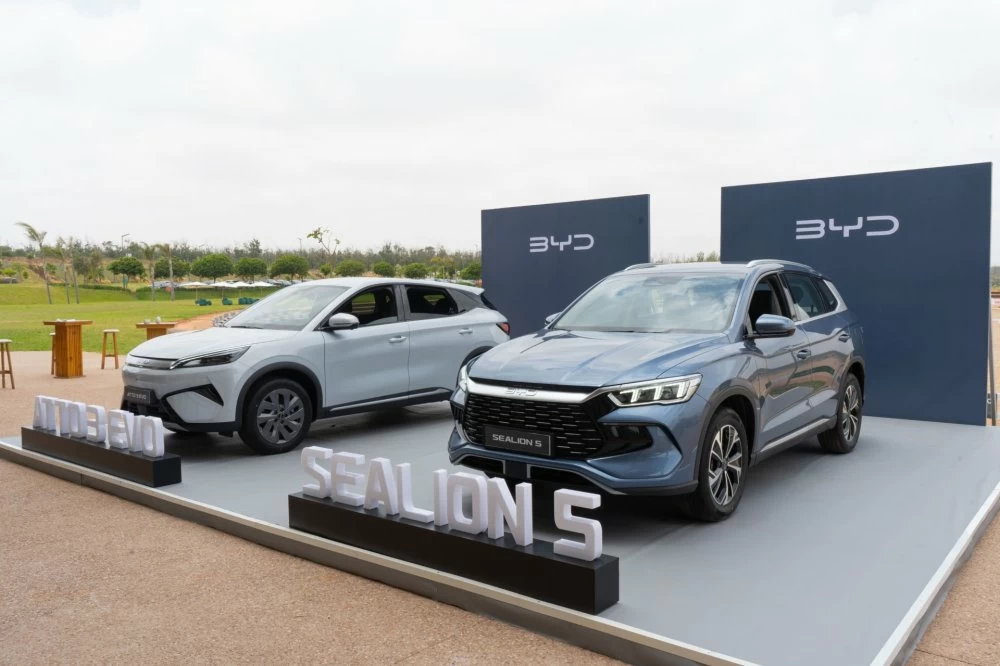 Les nouveaux BYD Atto 3 Evo et Sealion 5 lors de leur lancement officiel au Maroc par Auto Nejma.