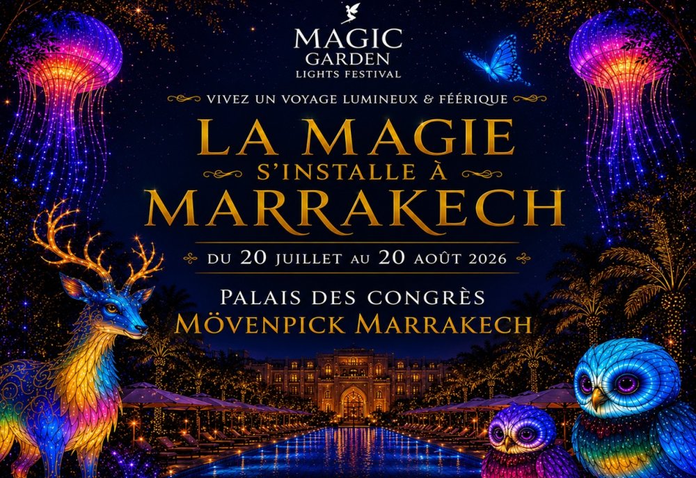 Marrakech accueille le Magic Garden Festival, un parcours immersif de plus de 100 sculptures lumineuses